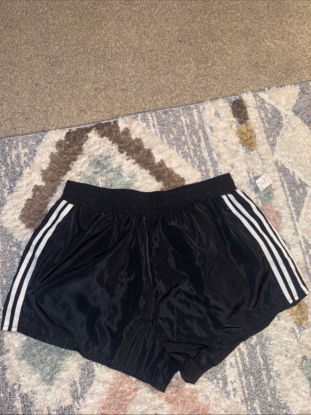 Jolie & Joy Black Athletic Shorts with White Side Stripes
